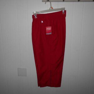 Red Capri Pants-- Loose Fit-- Medium--  New with Tags